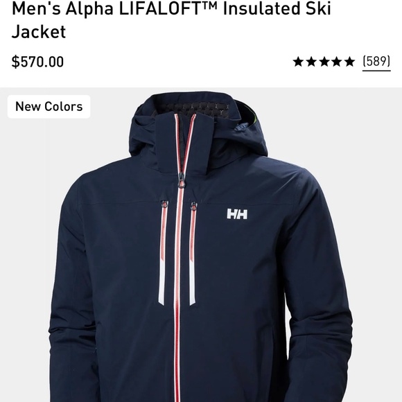 Helly Hansen Alpha LIFALOFT Men’s Ski Jacket | Size M | Insulated Waterproof - Picture 4 of 6